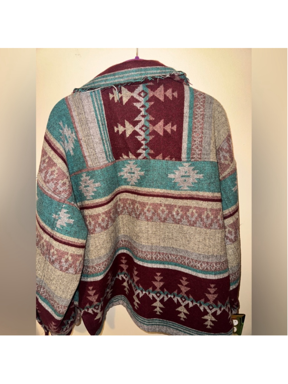 New In Southwestern Aztec Oversized Shacket Jacket M - Picture 6 of 6